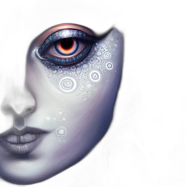 mask, face, robot, photorealistic transparent PNG cut-out