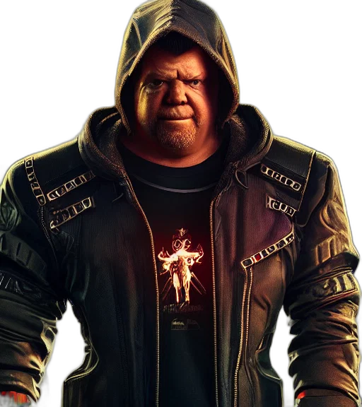 jacket, concept art, cyberpunk, 3d render transparent PNG cut-out