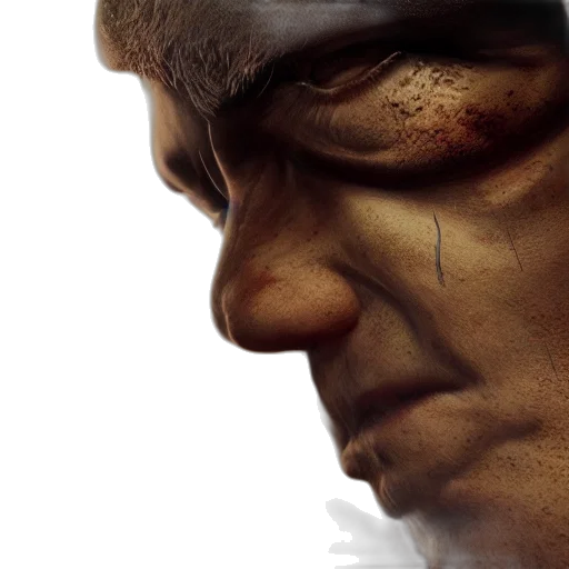 face, mask, photorealistic, concept art transparent PNG cut-out