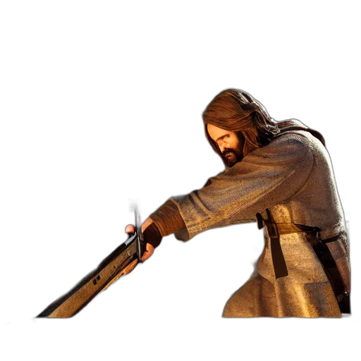 sword, weapon, staff, jacket transparent PNG cut-out