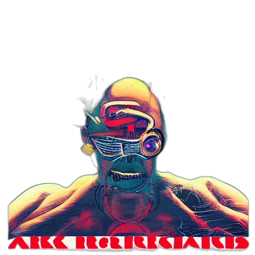 mask, robot, cyberpunk, pixel art transparent PNG cut-out