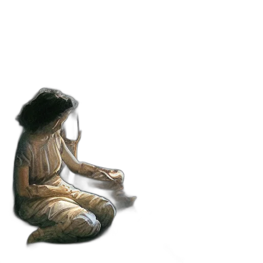 hair, creature, jewelry, staff transparent PNG cut-out