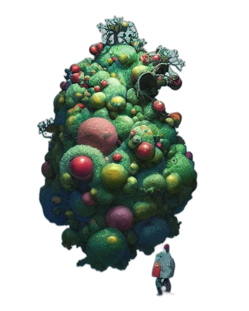 tree, crown, creature, robot transparent PNG cut-out