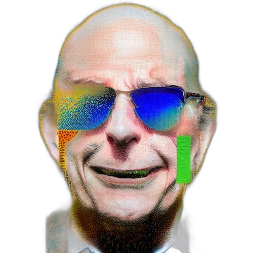 face, mask, robot, vaporwave transparent PNG cut-out