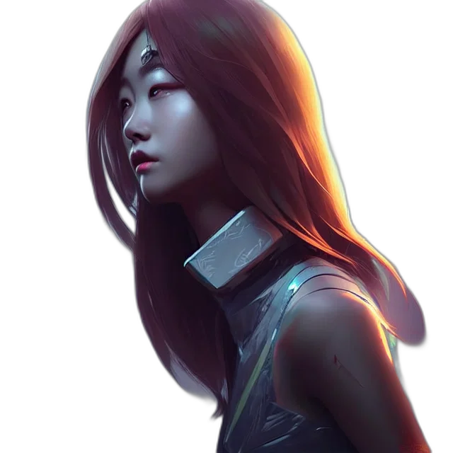 face, robot, staff, jacket transparent PNG cut-out