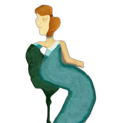 dress, creature, watercolor, concept art transparent PNG cut-out