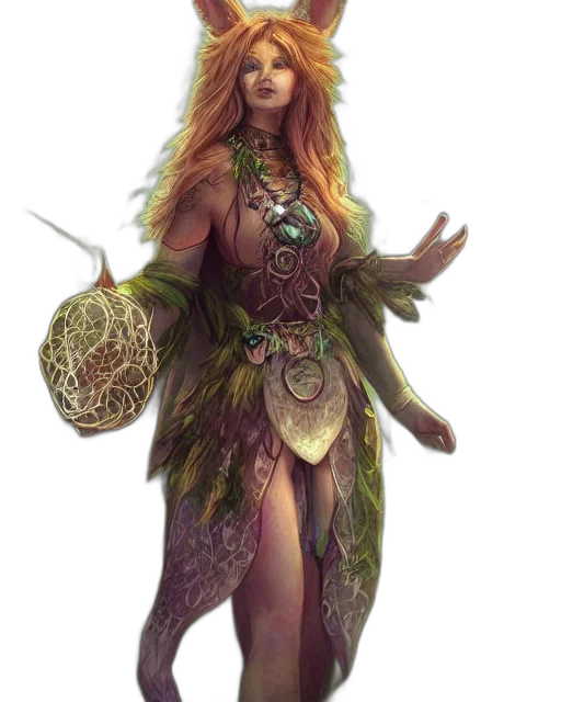 dress, staff, fantasy art, concept art transparent PNG cut-out