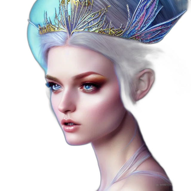 crown, hat, face, hair transparent PNG cut-out