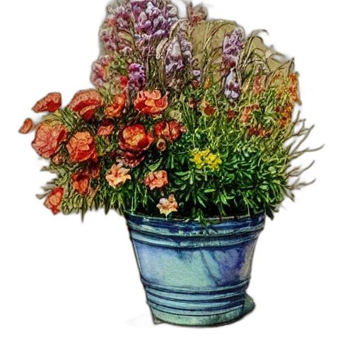 flower, crown, hat, staff transparent PNG cut-out