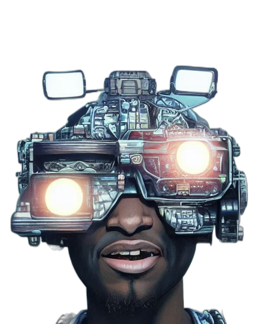 robot, mask, face, weapon transparent PNG cut-out
