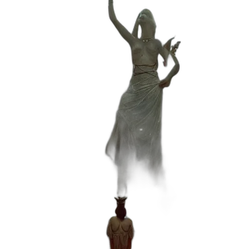 dress, staff, creature, sword transparent PNG cut-out