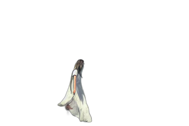 dress, hair, creature, jacket transparent PNG cut-out