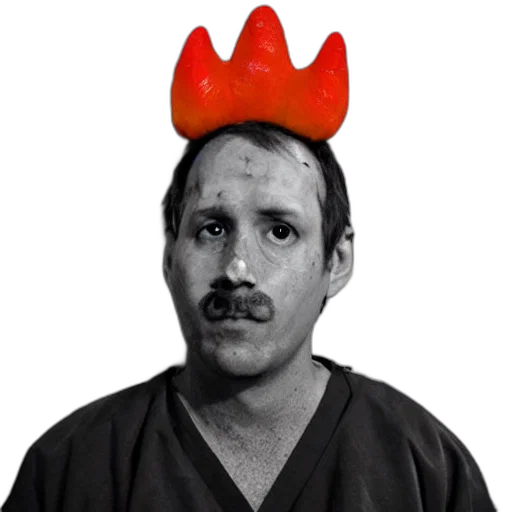 crown, staff, mask, face transparent PNG cut-out