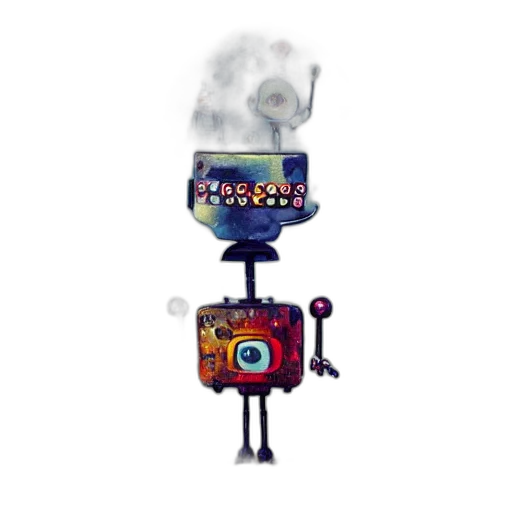 robot, staff, weapon, mask transparent PNG cut-out