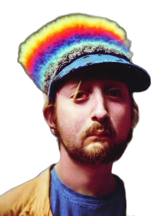 hat, staff, face, jacket transparent PNG cut-out
