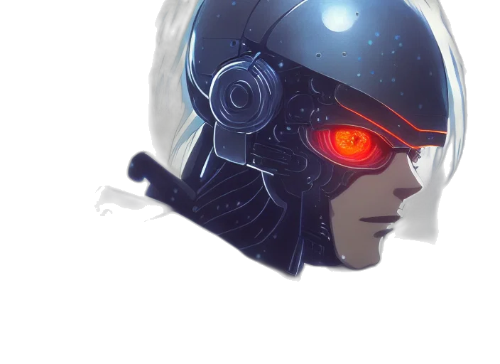 robot, face, mask, cyberpunk transparent PNG cut-out