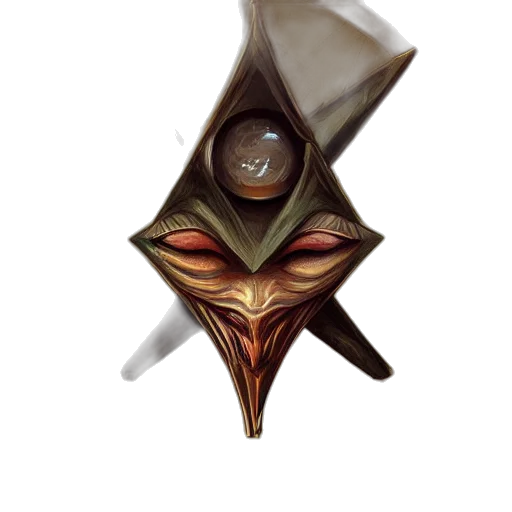mask, staff, face, crown transparent PNG cut-out