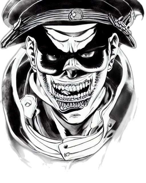face, mask, comic book art, cartoon transparent PNG cut-out