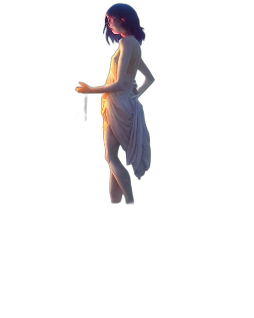 dress, staff, creature, animal transparent PNG cut-out
