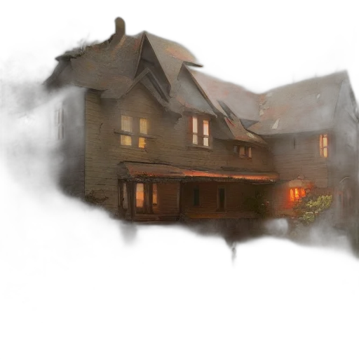 building, concept art, fantasy art, photorealistic transparent PNG cut-out
