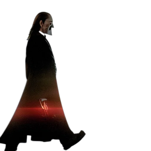 jacket, staff, sword, hair transparent PNG cut-out