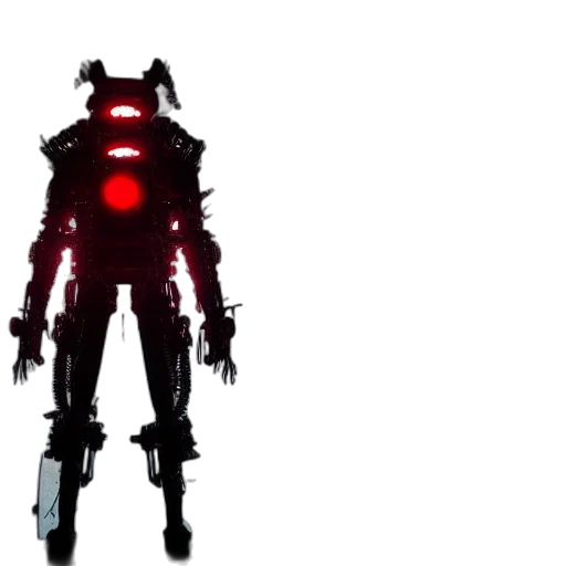 robot, creature, weapon, jacket transparent PNG cut-out