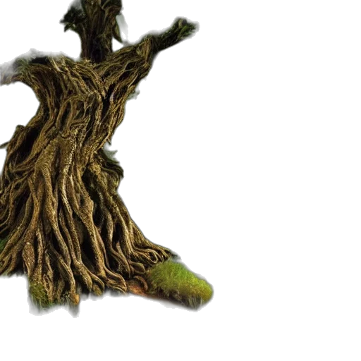 tree, hair, creature, staff transparent PNG cut-out