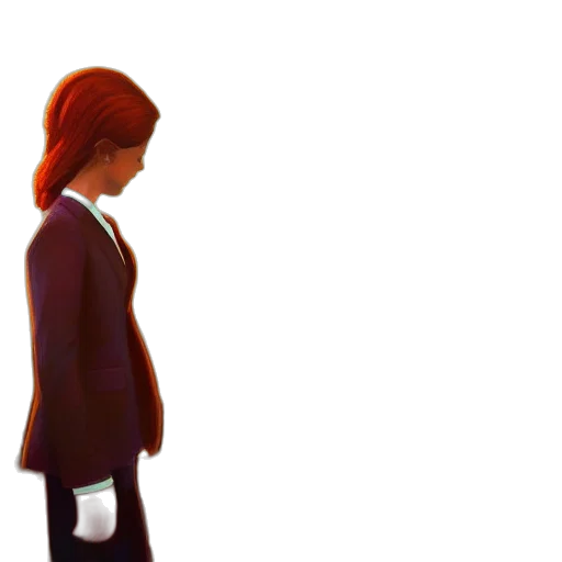 dress, jacket, robot, staff transparent PNG cut-out