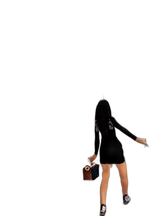 dress, hair, shoes, furniture transparent PNG cut-out