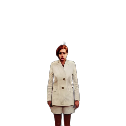 jacket, dress, staff, face transparent PNG cut-out