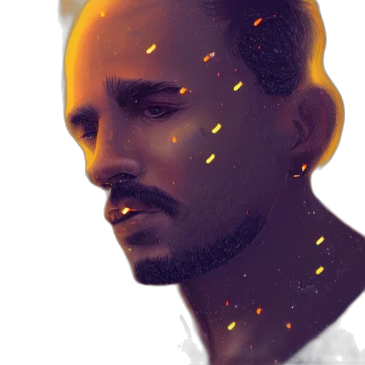 face, staff, crown, concept art transparent PNG cut-out