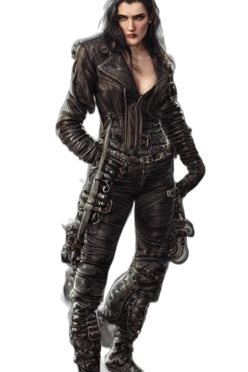jacket, weapon, concept art, 3d render transparent PNG cut-out