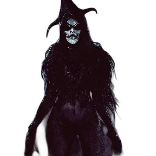 mask, creature, staff, dress transparent PNG cut-out