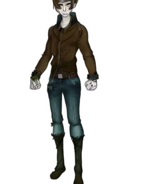 jacket, staff, concept art, 3d render transparent PNG cut-out