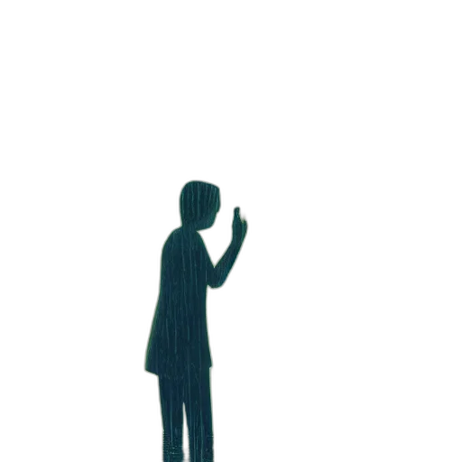staff, jacket, umbrella, face transparent PNG cut-out