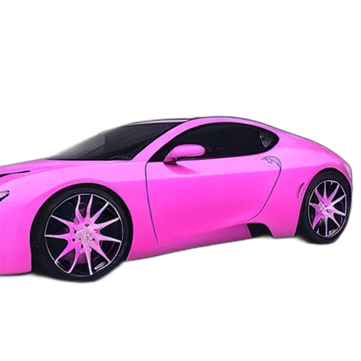 car, 3d render, concept art, vaporwave transparent PNG cut-out