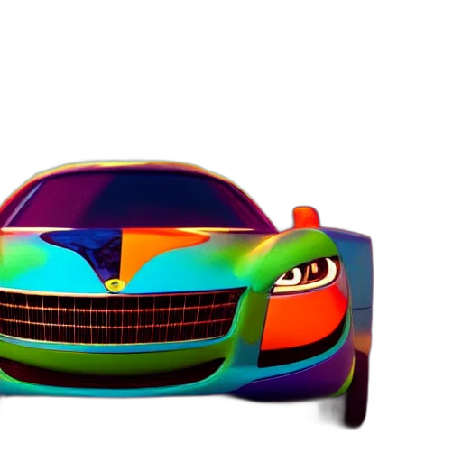 car, 3d render, concept art, photorealistic transparent PNG cut-out