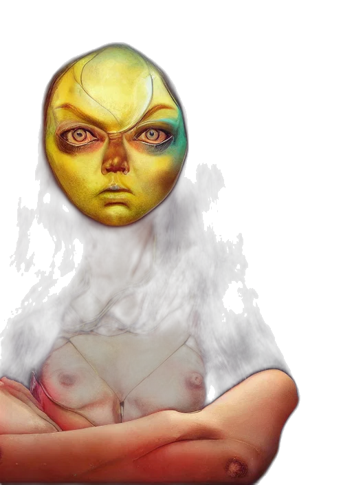 mask, face, creature, concept art transparent PNG cut-out