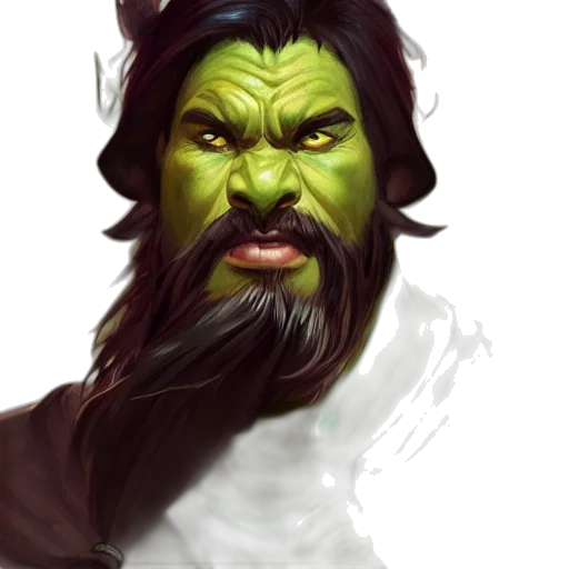 face, mask, staff, fantasy art transparent PNG cut-out