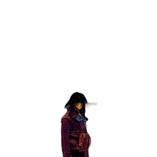 jacket, mask, umbrella, dress transparent PNG cut-out