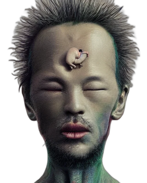 face, mask, creature, hair transparent PNG cut-out