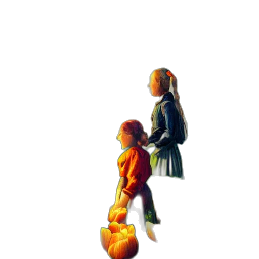 umbrella, jacket, oil painting, pixel art transparent PNG cut-out