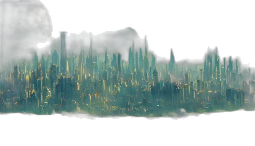 concept art, watercolor, fantasy art, cyberpunk transparent PNG cut-out