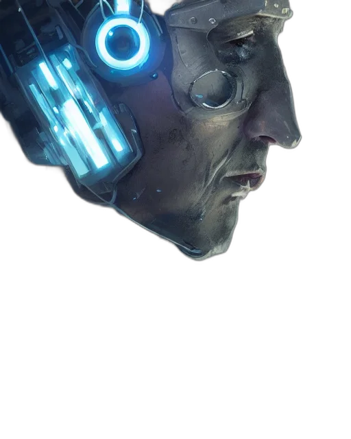 robot, face, mask, creature transparent PNG cut-out