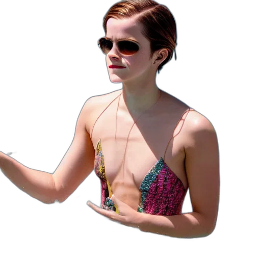 dress, jewelry, staff, creature transparent PNG cut-out