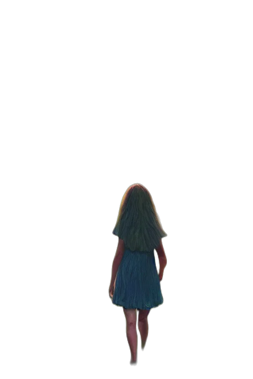 dress, hair, creature, jacket transparent PNG cut-out
