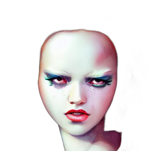 face, mask, robot, creature transparent PNG cut-out