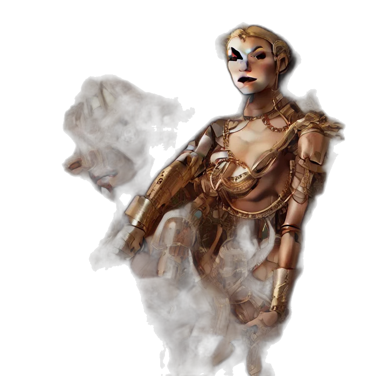robot, mask, concept art, fantasy art transparent PNG cut-out