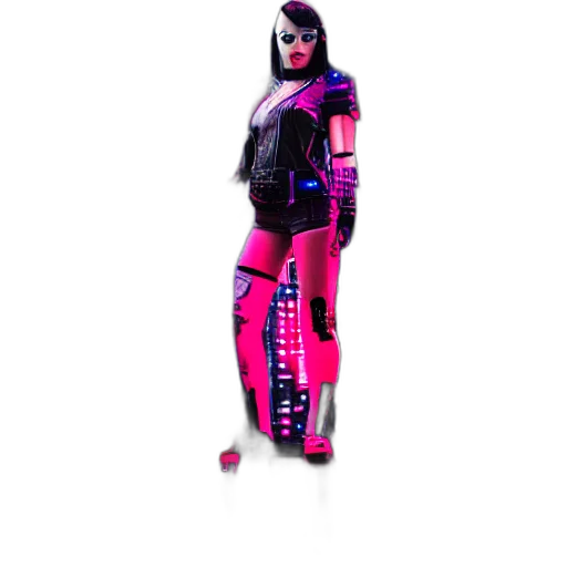 robot, dress, cyberpunk, concept art transparent PNG cut-out