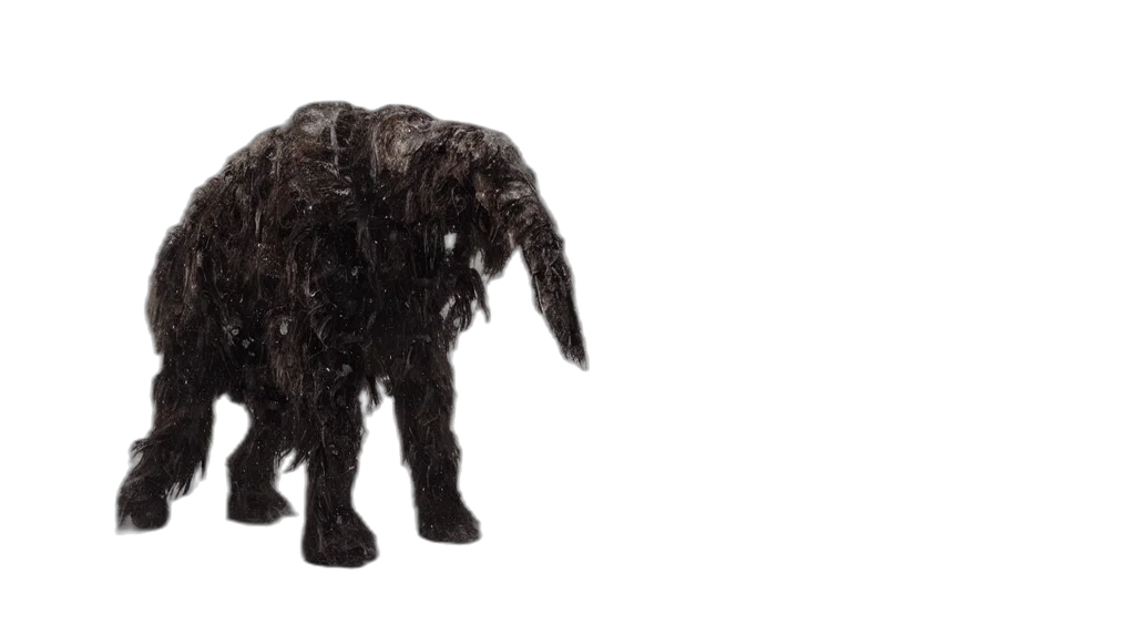 animal, hair, creature, 3d render transparent PNG cut-out